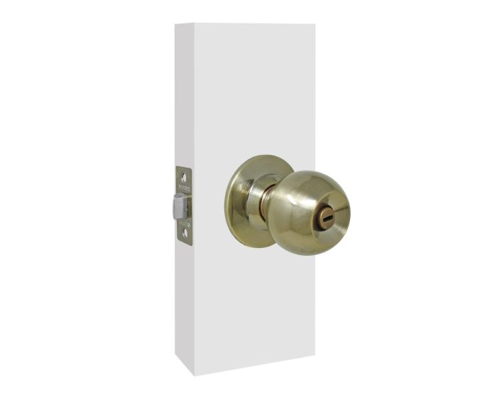 Cerradura para baño latón antiguo 3009-0357-45 Soprano