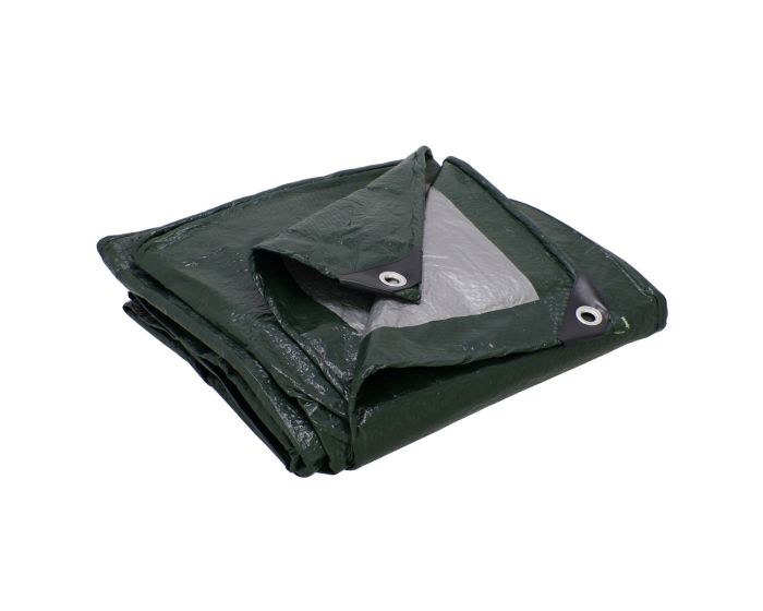 Lona verde / gris de polietileno uso ligero 2.1 x 2.8 metros 