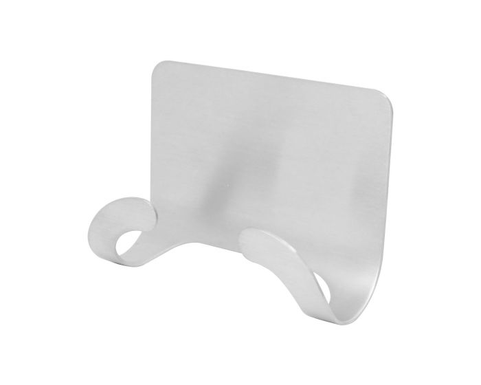 Perchero adherible doble de acero inoxidable 079-1668 Herrasa