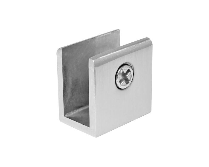 Clip para entrepaño o vidrio fijo niquel satinado K239L-S Axcent