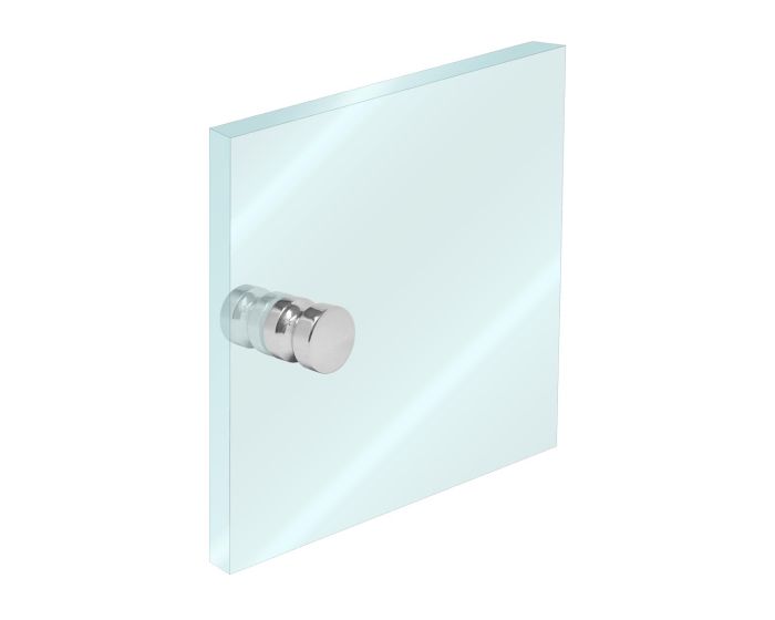 Perilla para puerta de cristal 30 x 30 cromo K-247 Axcent