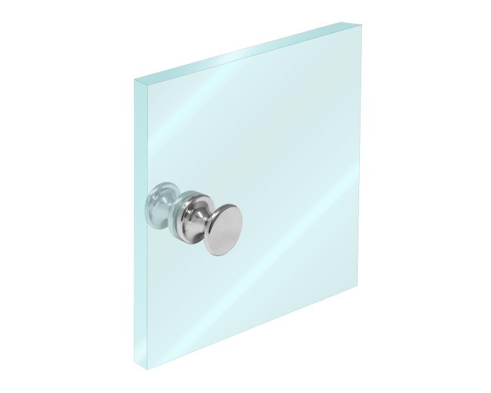 Perilla para puerta de cristal 30 x 30 cromo K-264 Axcent