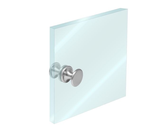 Perilla para puerta de cristal 30 x 30 satín K-264 Axcent