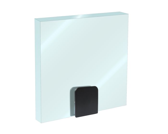 Clip cuadrado para cristal fijo negro K-518 Axcent