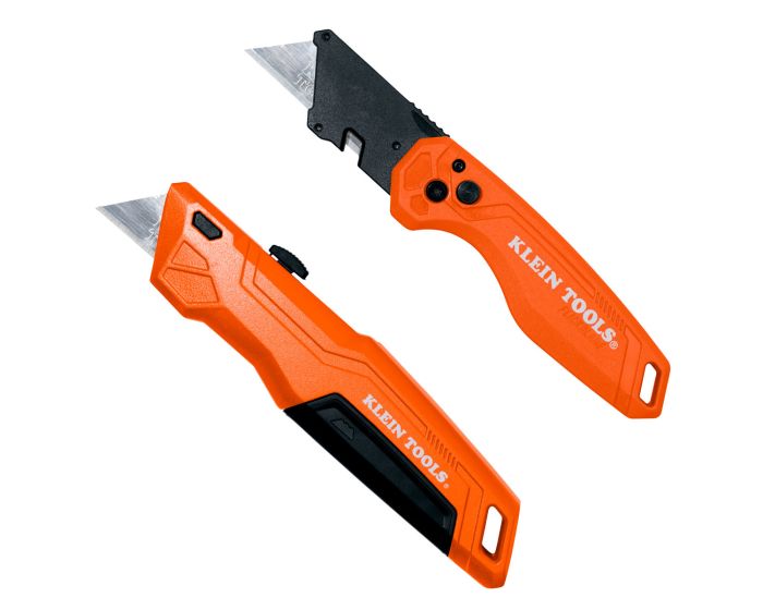Juego de 2 navajas multiusos plegables y deslizables 44312 Klein Tools
