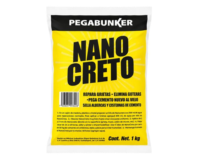 Nano Creto Pegabunker impermeabilizante y sellador de grietas 1 kg KTTA Products