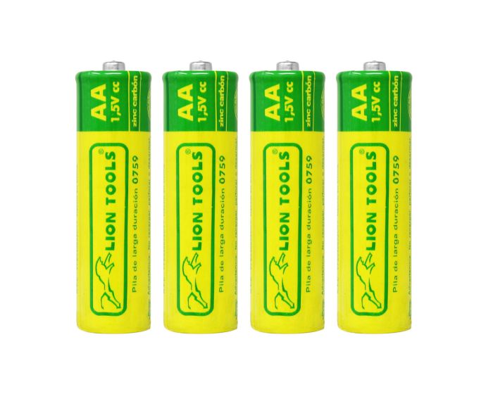Pilas zinc carbono "AA" 0759 Lion Tools