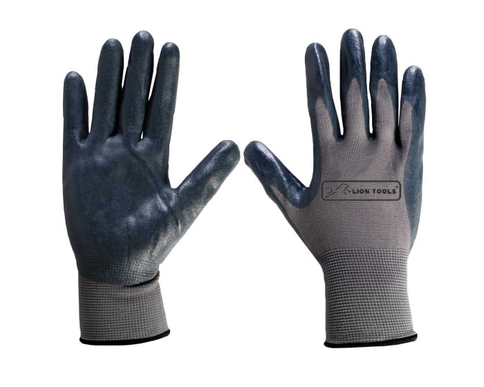 Guantes palma de nitrilo negro mediano 0859 Lion Tools