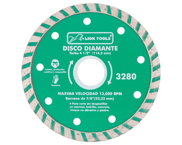 Disco diamante turbo 4-1/2" 3280 Lion Tools