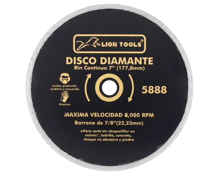 Disco diamante rin continuo 7" 5888 Lion Tools