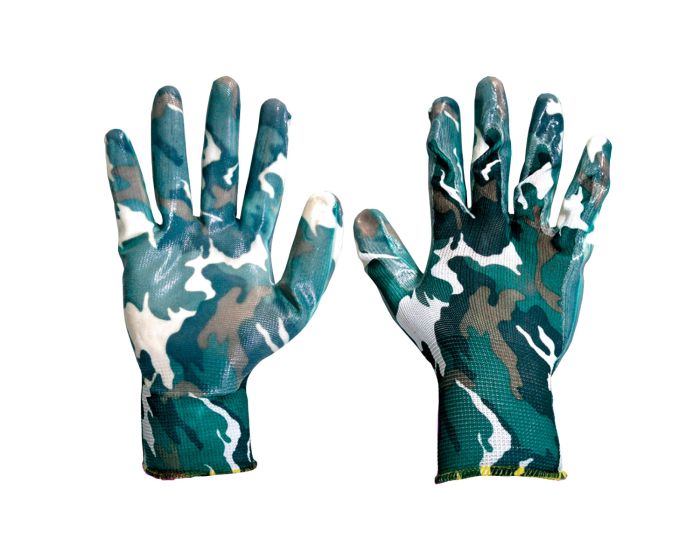 Guante palma de nitrilo camuflaje chico 8058 Lion Tools