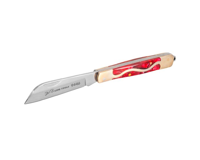 Navaja 2-1/2" mango de concha roja 9446 Lion Tools