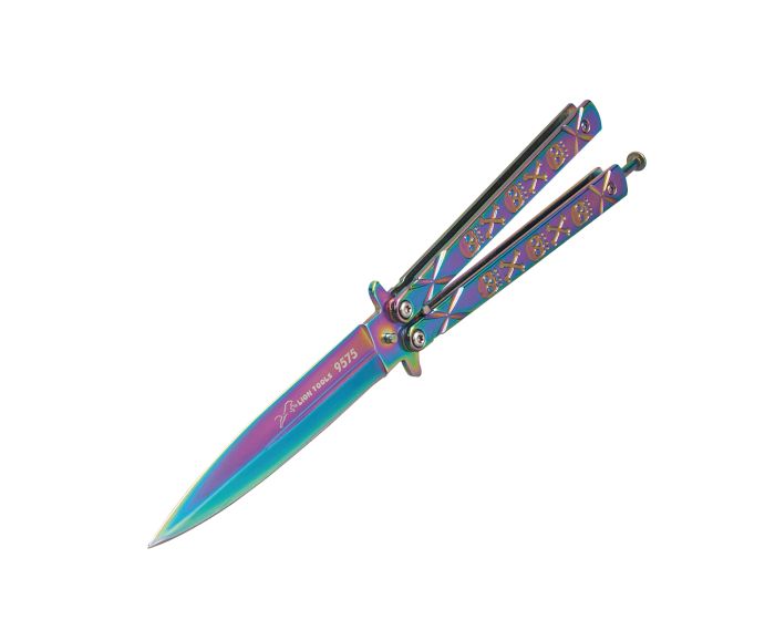 Navaja 4" tipo mariposa tornasol 9575 Lion Tools