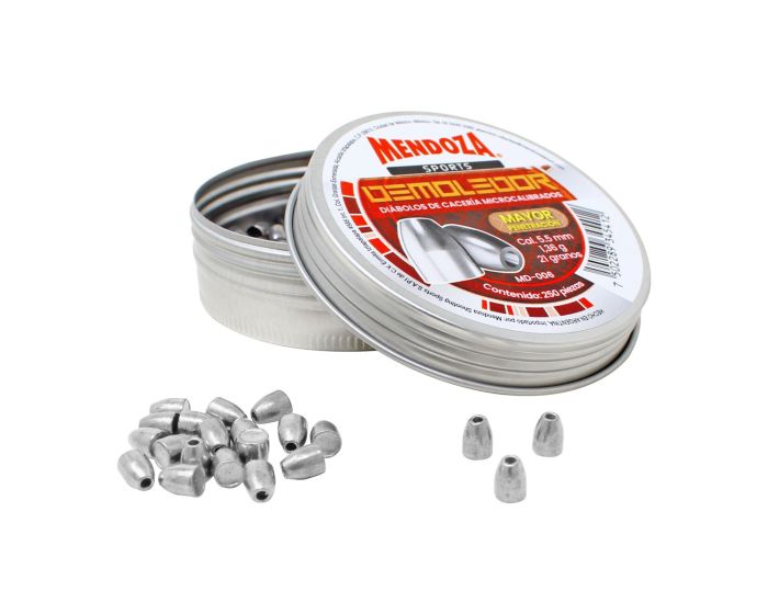 Diábolos de cacería microcalibrados calibre 5.5 Demoledor MD-006 Mendoza