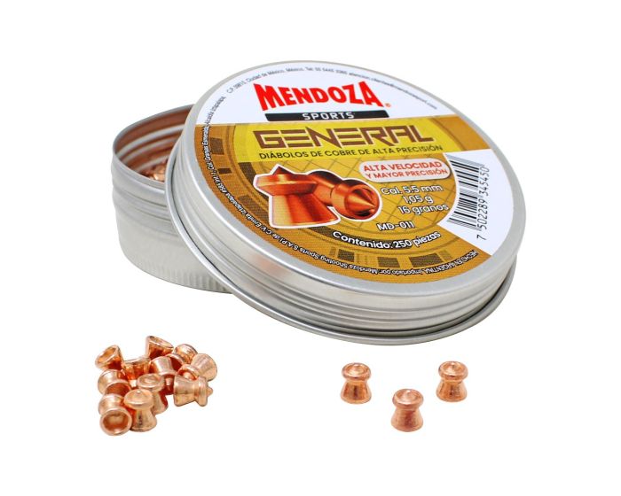 Diábolos de cobre de alta precisión calibre 5.5 General MD-011 Mendoza