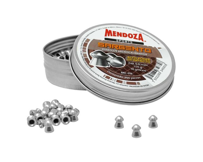 Diábolos deportivos con cabeza cónica calibre 5.5 mm SARGENTO MD-016 Mendoza