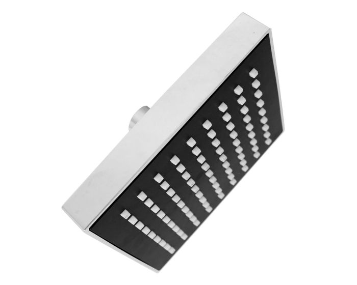 Regadera cuadrada 15 cm cromo / negro IML