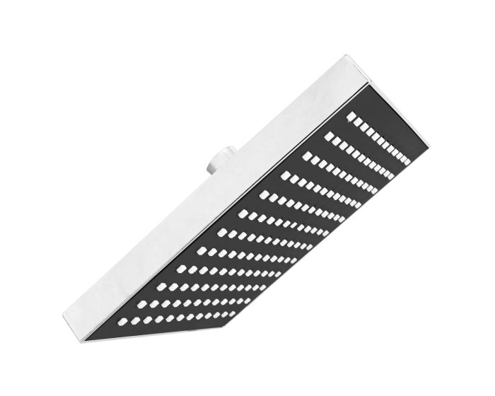 Regadera cuadrada 20 cm cromo / negro IML