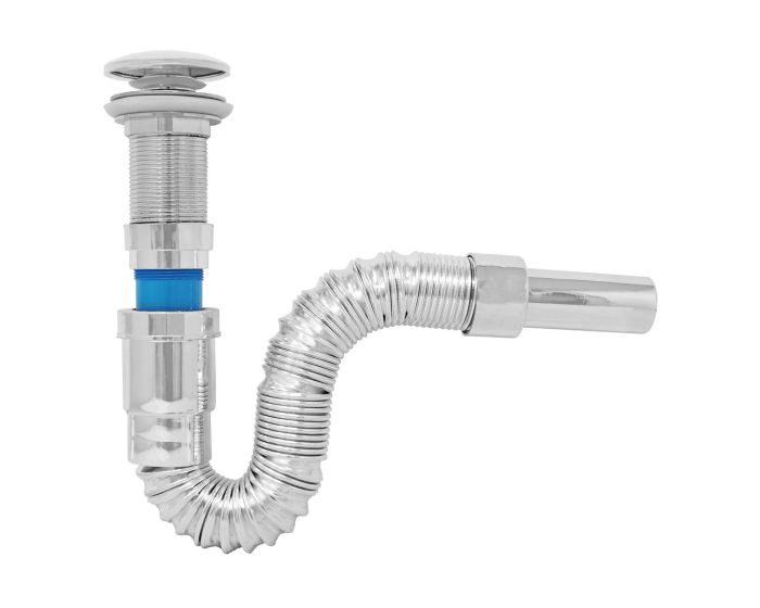 Céspol flexible para lavabo cromado con contra Push SF-70020 IML