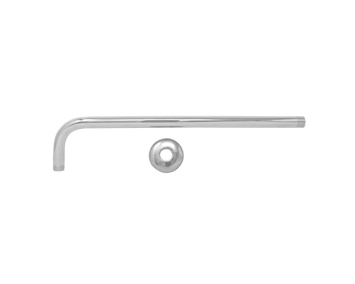 Tubo tipo "L" para regadera con chapetón 50 cm cromado P-TL50MC-MEJ IML
