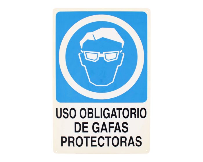 Señalamiento "Uso obligatorio de gafas" 30 x 45 cm