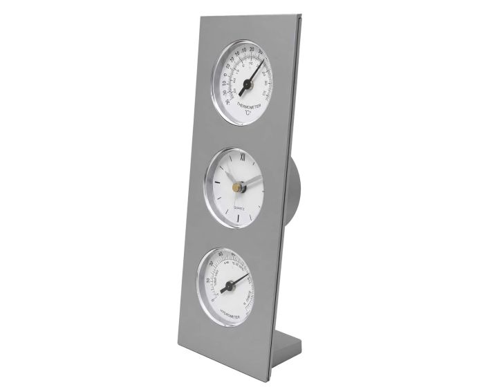 Estación meteorológica analógica con reloj