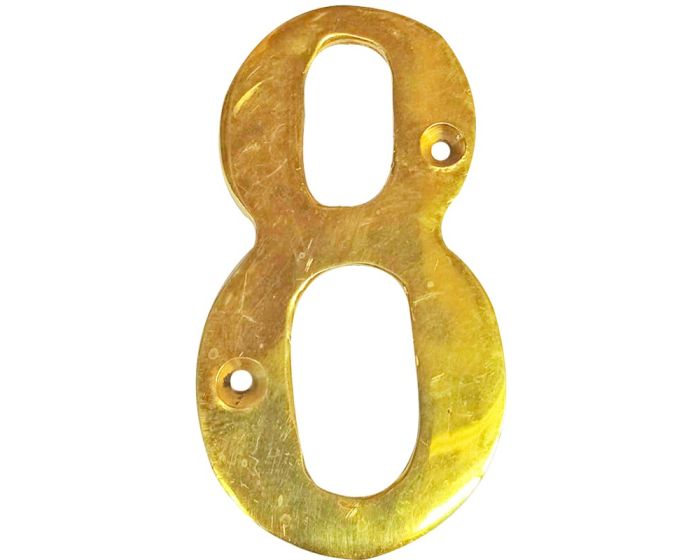Numero decorativo para fachada #8 Dorado