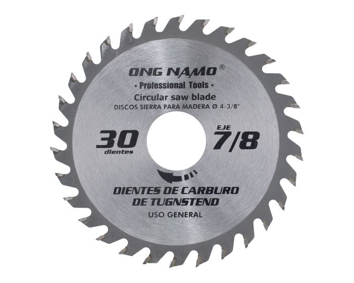 Disco sierra para corte de madera 4-3/8" x 30 D 430 ONG NAMO