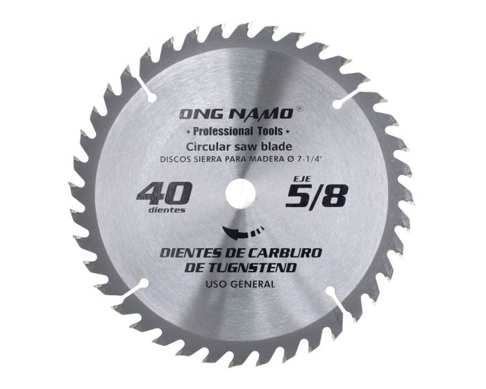 Disco sierra para corte de madera 7-1/4" x 40 D 740 ONG NAMO