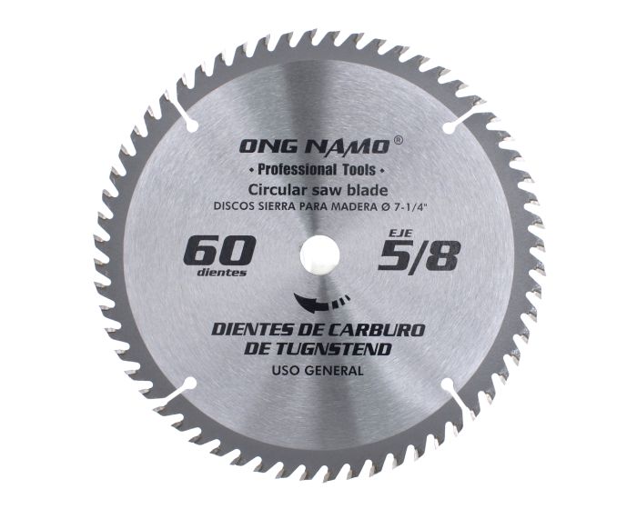 Disco sierra para corte de madera 7-1/4" x 60 D 760 ONG NAMO