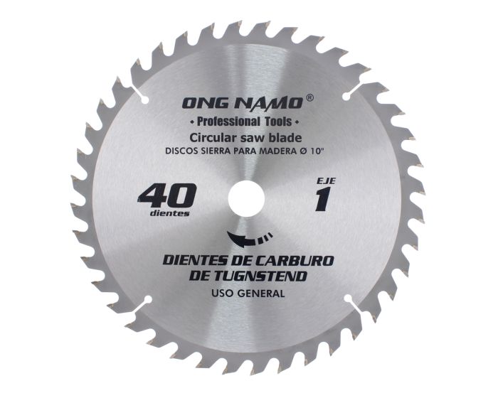 Disco sierra para corte de madera 10" x 40 D 1040 ONG NAMO