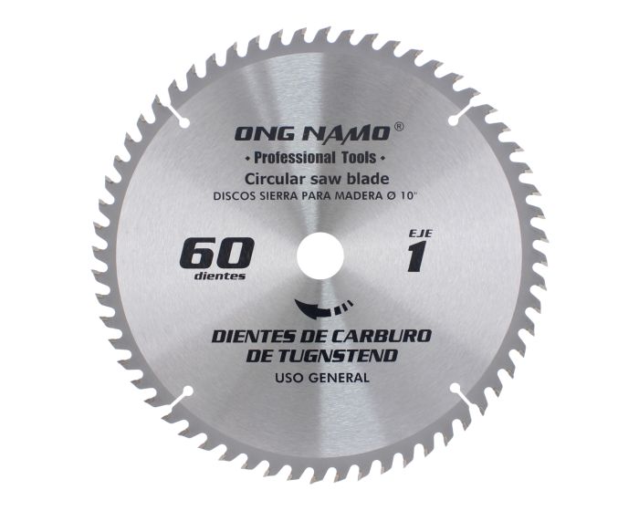 Disco sierra para corte de madera 10" x 60 D 1060 ONG NAMO