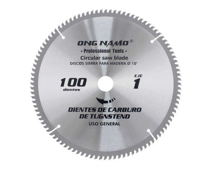 Disco sierra para corte de madera 10" x 100 D 10100 ONG NAMO