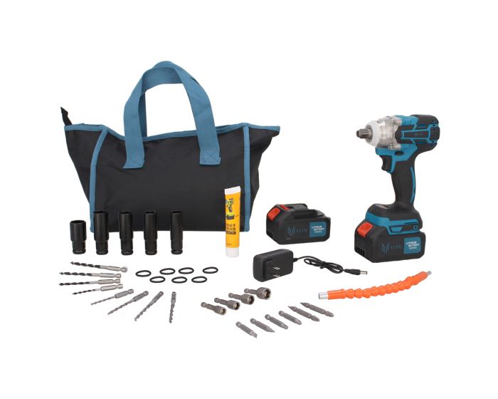 Atornillador de impacto inalámbrico 21 V con accesorios GJ759