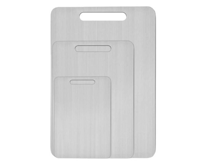 Set de 3 tablas de cortar de acero inoxidable GJ765