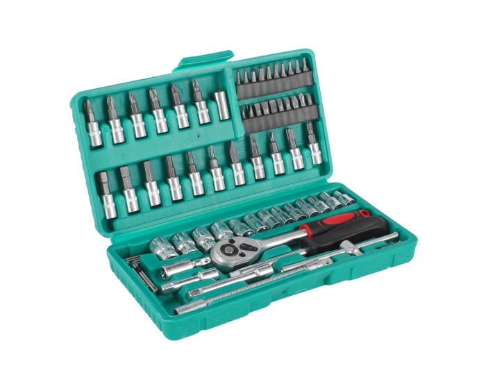 Autoclé de 66 piezas mando 1/4" con estuche