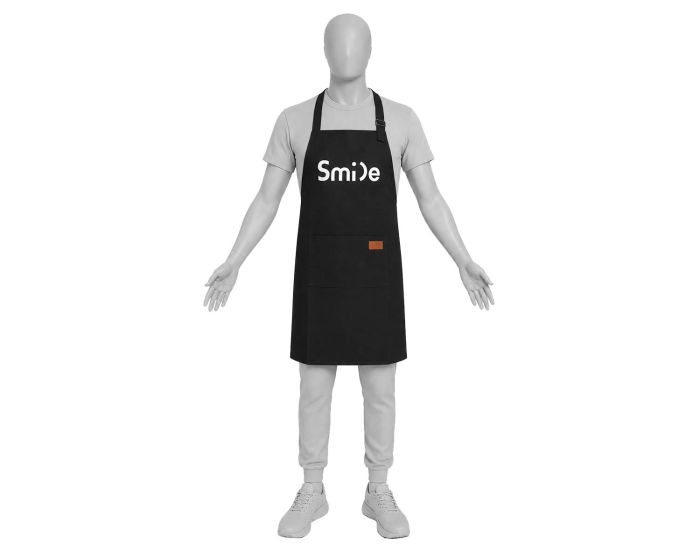Delantal impermeable negro Smile