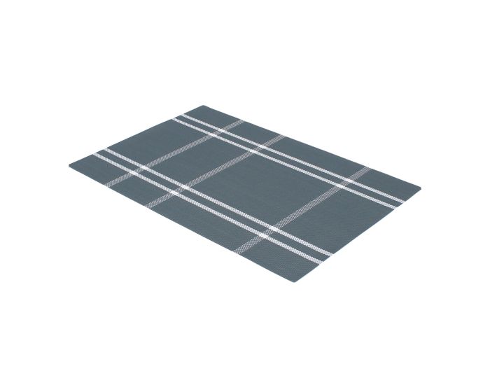 Mantel individual lavable cuadros gris / blanco MH-1