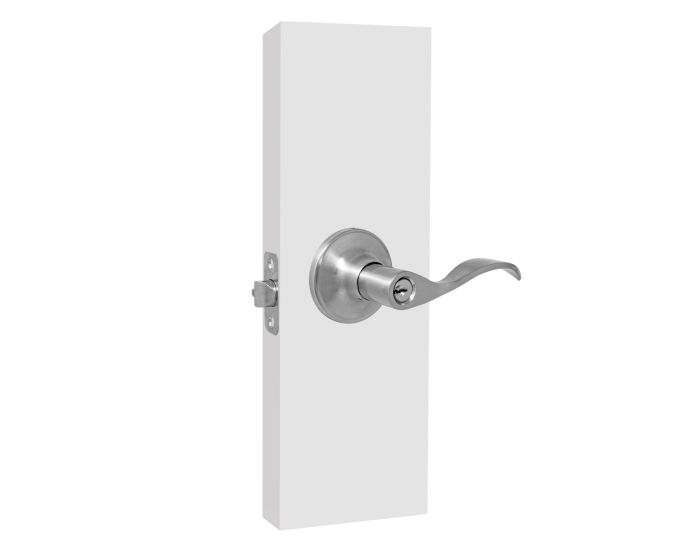 Cerradura de manija curva para recámara Cromo mate PF0068 Top Forge