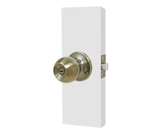 Cerradura de pomo para baño latón antiguo PF0090 Top Forge