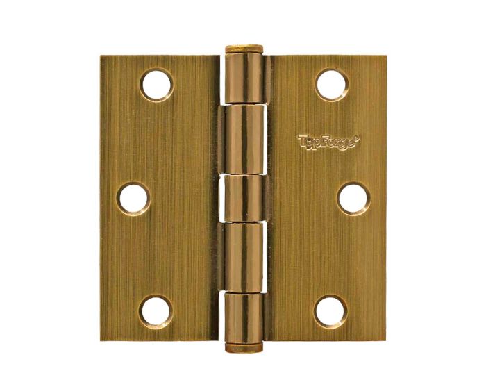 Bisagras 3" x 3" latón antiguo 2 piezas PF0121 Top Forge