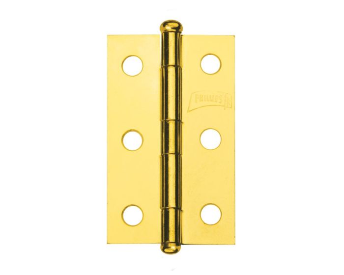 Bisagra rectangular 5/16" x 1-1/2" latón brillante 715 Phillips