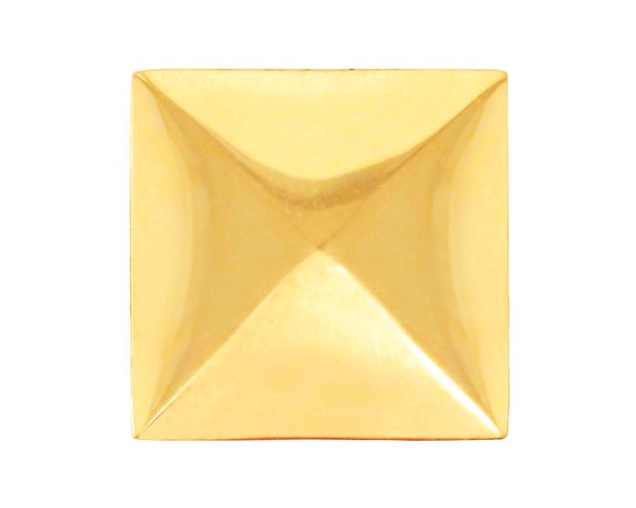 Chapetón cuadrado grande decorativo latón brillante