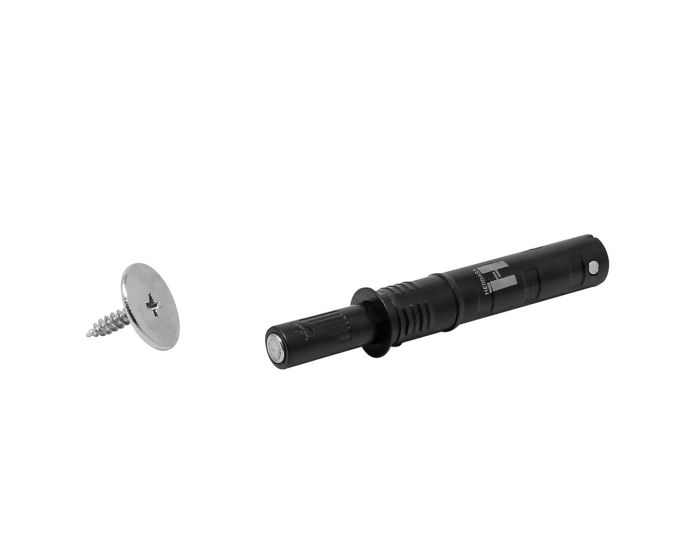 Resbalón de embutir Push to Open con contra magnética negro 20 mm 792-0691 Herrasa
