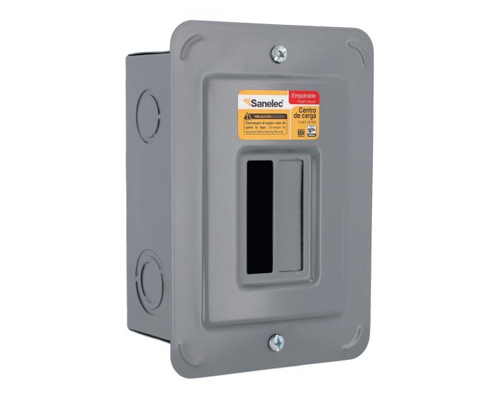 Centro de carga de 2 unidades 50 Amp empotrable 1481 Sanelec