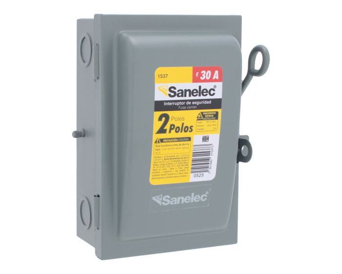 Interruptor de seguridad 2 polos 30 A 1537 Sanelec