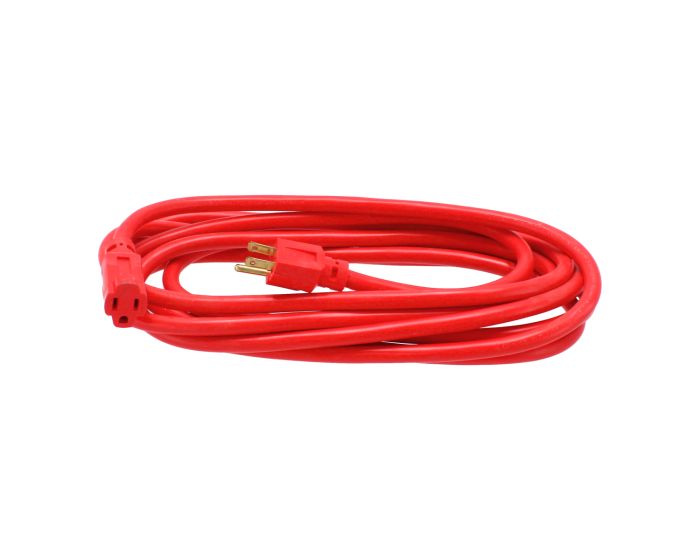 Extensión eléctrica 4.6 m uso rudo 3x12 AWG roja 2238 Sanelec