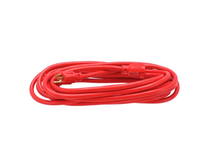 Extensión eléctrica 7.6 m uso rudo 3x12 AWG roja 2240 Sanelec