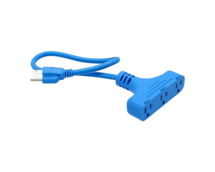 Extensión eléctrica 60 cm uso rudo Power Block 3x16 AWG azul 2265 Sanelec