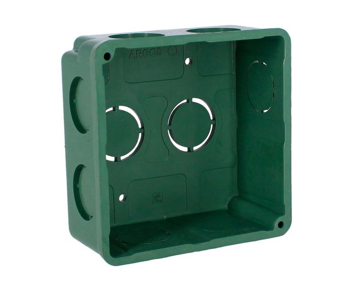 Caja de registro sin tapa 4" x 4" verde CAJA019 Argos